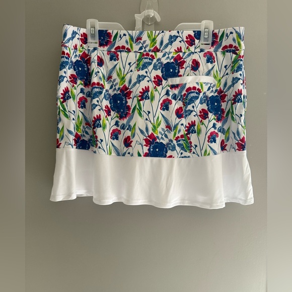 PGA Tour Womens Golf Skort SZ XL Floral Pockets Bright Athletic Summer Comfort - Picture 5 of 8